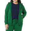 imageAmazon Essentials Womens Fleece FullZip Hoodie Available in Plus SizeGreen