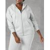 imageAmazon Essentials Womens Fleece FullZip Hoodie Available in Plus SizeGrey Heather