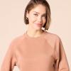 imageAmazon Essentials Womens RelaxedFit Crewneck Pullover LongSleeve Sweatshirt Available in Plus SizeLight Brown