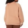 imageAmazon Essentials Womens RelaxedFit Crewneck Pullover LongSleeve Sweatshirt Available in Plus SizeLight Brown