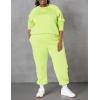 imageAmazon Essentials Womens RelaxedFit Crewneck Pullover LongSleeve Sweatshirt Available in Plus SizeLime Green
