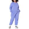 imageAmazon Essentials Womens RelaxedFit Crewneck Pullover LongSleeve Sweatshirt Available in Plus SizePurple Blue