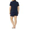 imageAmazon Essentials Womens Cotton Modal Piped Notch Collar Pajama SetNavy
