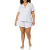 imageAmazon Essentials Womens Cotton Modal Piped Notch Collar Pajama SetPale Blue