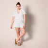imageAmazon Essentials Womens Cotton Modal Piped Notch Collar Pajama SetWhite Dots Print