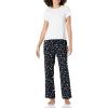 imageAmazon Essentials Womens Flannel Pajama Sleep PantBlack Stars