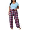 imageAmazon Essentials Womens Flannel Pajama Sleep PantBlue Mixed Tartan
