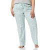 imageAmazon Essentials Womens Flannel Pajama Sleep PantLight Blue Plaid