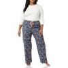 imageAmazon Essentials Womens Flannel Pajama Sleep PantNavy Floral Print