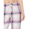 imageAmazon Essentials Womens Flannel Pajama Sleep PantPink White Large Plaid