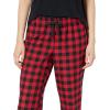 imageAmazon Essentials Womens Flannel Pajama Sleep PantRed Buffalo Check