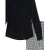 imageAmazon Essentials Womens Lightweight Flannel Pant and LongSleeve TShirt Sleep SetBlackWhite  Gingham