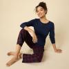 imageAmazon Essentials Womens Lightweight Flannel Pant and LongSleeve TShirt Sleep SetBurgundy PlaidNavy