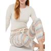 imageAmazon Essentials Womens Lightweight Flannel Pant and LongSleeve TShirt Sleep SetDusty Blue Mix PlaidOatmeal Heather