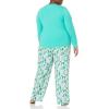 imageAmazon Essentials Womens Lightweight Flannel Pant and LongSleeve TShirt Sleep SetEcru Festive Tree