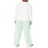 imageAmazon Essentials Womens Lightweight Flannel Pant and LongSleeve TShirt Sleep SetMint Green Forest Animals