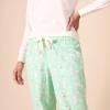 imageAmazon Essentials Womens Lightweight Flannel Pant and LongSleeve TShirt Sleep SetMint Green Forest Animals