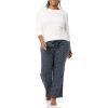 imageAmazon Essentials Womens Lightweight Flannel Pant and LongSleeve TShirt Sleep SetNavy Dots