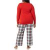 imageAmazon Essentials Womens Lightweight Flannel Pant and LongSleeve TShirt Sleep SetRed Tartan