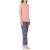imageAmazon Essentials Womens Lightweight Flannel Pant and LongSleeve TShirt Sleep SetSalmon PinkFloral Camo