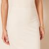 imageAmazon Essentials Womens Ponte PullOn Above The Knee Fitted Pencil SkirtBeige