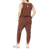 imageAmazon Essentials Womens Studio Terry Jumpsuit Available in Plus SizeBlack Brown Animal Print