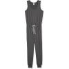 imageAmazon Essentials Womens Studio Terry Jumpsuit Available in Plus SizeCharcoal Heather