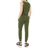 imageAmazon Essentials Womens Studio Terry Jumpsuit Available in Plus SizeDark Olive