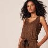 imageAmazon Essentials Womens Studio Terry RomperBlack Brown Animal Print