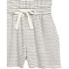 imageAmazon Essentials Womens Supersoft Terry ShortSleeve VNeck Romper Previously Daily RitualBlack White Thin Stripe