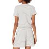 imageAmazon Essentials Womens Supersoft Terry ShortSleeve VNeck Romper Previously Daily RitualBlack White Thin Stripe