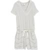imageAmazon Essentials Womens Supersoft Terry ShortSleeve VNeck Romper Previously Daily RitualBlack White Thin Stripe