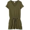 imageAmazon Essentials Womens Supersoft Terry ShortSleeve VNeck Romper Previously Daily RitualOlive