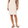 imageAmazon Essentials Womens Ponte PullOn Above The Knee Fitted Pencil SkirtBeige