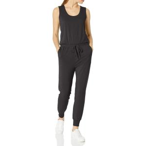 imageAmazon Essentials Womens Studio Terry Jumpsuit Available in Plus SizeBlack