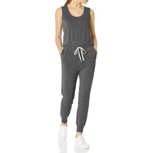 imageAmazon Essentials Womens Studio Terry Jumpsuit Available in Plus SizeCharcoal Heather