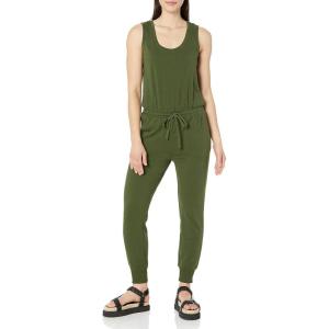 imageAmazon Essentials Womens Studio Terry Jumpsuit Available in Plus SizeDark Olive