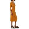 imageAmazon Essentials Womens Fine Rib Side CutOut Dress Previously Daily RitualDark Caramel