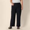 imageAmazon Essentials Womens HighRise RegularFit FullLength Cargo Khaki PantBlack
