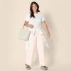 imageAmazon Essentials Womens HighRise RegularFit FullLength Cargo Khaki PantLight Pink