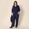 imageAmazon Essentials Womens HighRise RegularFit FullLength Cargo Khaki PantNavy