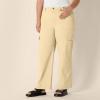imageAmazon Essentials Womens HighRise RegularFit FullLength Cargo Khaki PantTan