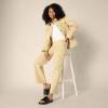 imageAmazon Essentials Womens HighRise RegularFit FullLength Cargo Khaki PantTan
