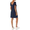 imageAmazon Essentials Womens Jersey RegularFit BalletBack tShirt Dress Previously Daily RitualNavy
