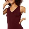 imageAmazon Essentials Womens Jersey RegularFit Sleeveless vNeck Midi Dress Previously Daily RitualDark Red