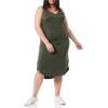 imageAmazon Essentials Womens Jersey RegularFit Sleeveless vNeck Midi Dress Previously Daily RitualForest Green