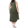 imageAmazon Essentials Womens Jersey RegularFit Sleeveless vNeck Midi Dress Previously Daily RitualForest Green