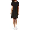 imageAmazon Essentials Womens Regular ShortSleeve VNeck Swing DressBlack