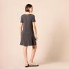 imageAmazon Essentials Womens Regular ShortSleeve VNeck Swing DressCharcoal Heather
