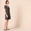 imageAmazon Essentials Womens Regular ShortSleeve VNeck Swing DressCharcoal Heather